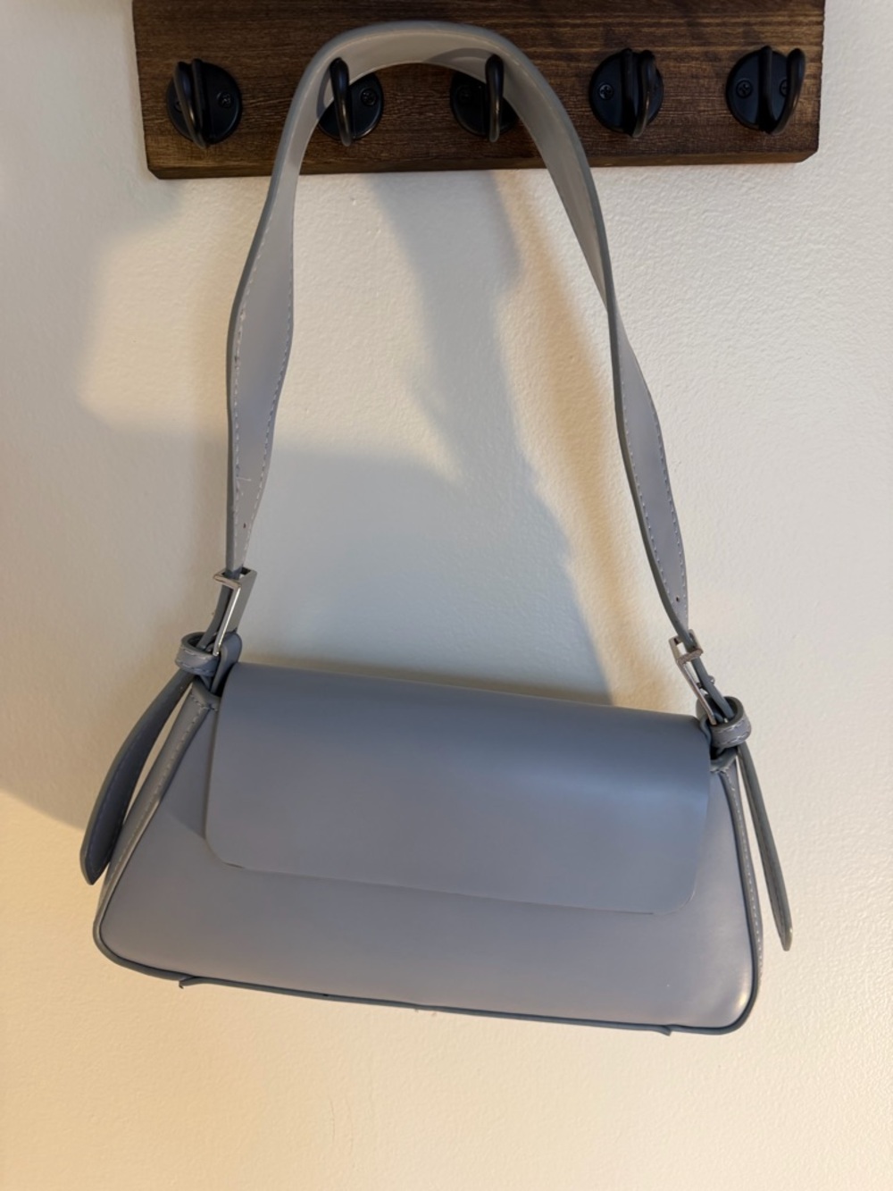 Zara Rectangular Light Blue Shoulder Bag